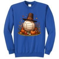 Autumn Pumpkin Fall Volleyball Thanksgiving Gift Sweatshirt