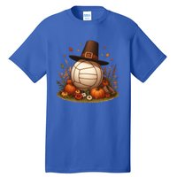 Autumn Pumpkin Fall Volleyball Thanksgiving Gift Tall T-Shirt