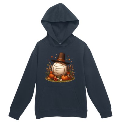 Autumn Pumpkin Fall Volleyball Thanksgiving Gift Urban Pullover Hoodie