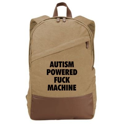 Autism Powered Fuck Machine Cotton Canvas Backpack