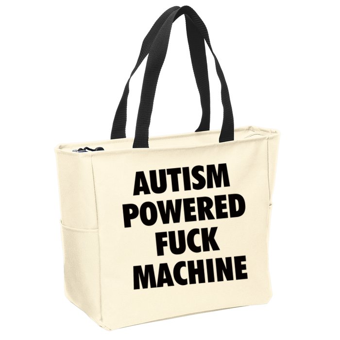 Autism Powered Fuck Machine Zip Tote Bag