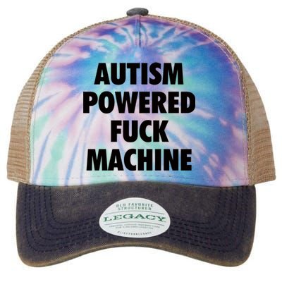 Autism Powered Fuck Machine Legacy Tie Dye Trucker Hat