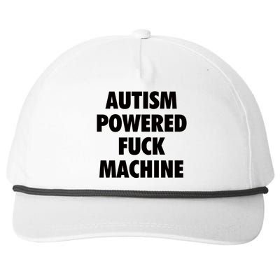 Autism Powered Fuck Machine Snapback Five-Panel Rope Hat