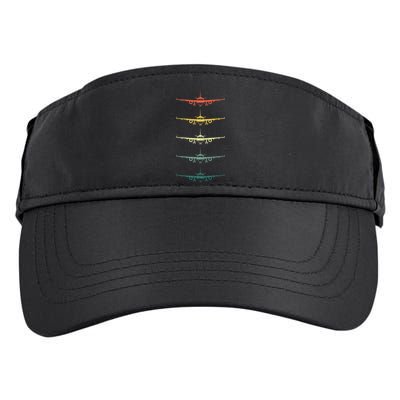 Airplane Pilot Flying Plane Vintage Aviation Graphic Pilots Adult Drive Performance Visor