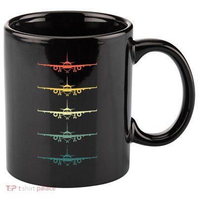 Airplane Pilot Flying Plane Vintage Aviation Graphic Pilots 11oz C Handle Ceramic Mug