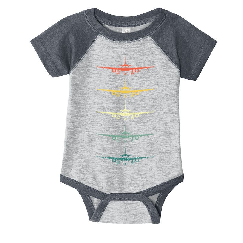Airplane Pilot Flying Plane Vintage Aviation Graphic Pilots Infant Baby Jersey Bodysuit