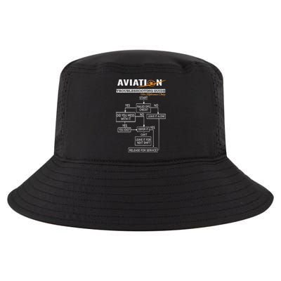 Airplane Pilot Funny Pilot Troubleshooting Guide Cool Comfort Performance Bucket Hat