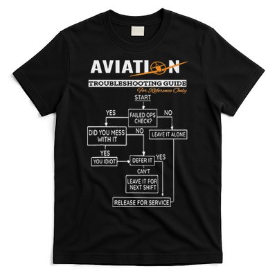 Airplane Pilot Funny Pilot Troubleshooting Guide T-Shirt