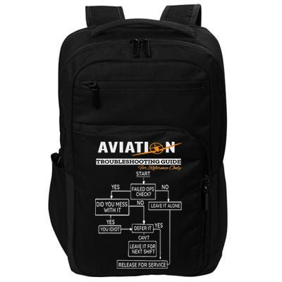 Airplane Pilot Funny Pilot Troubleshooting Guide Impact Tech Backpack