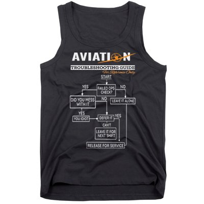 Airplane Pilot Funny Pilot Troubleshooting Guide Tank Top