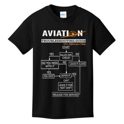 Airplane Pilot Funny Pilot Troubleshooting Guide Kids T-Shirt