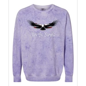 American Patriot Freedom Eagle Usa Flag Colorblast Crewneck Sweatshirt