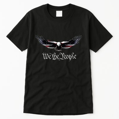American Patriot Freedom Eagle Usa Flag Tall T-Shirt