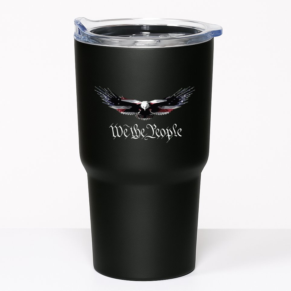 American Patriot Freedom Eagle Usa Flag Tumbler