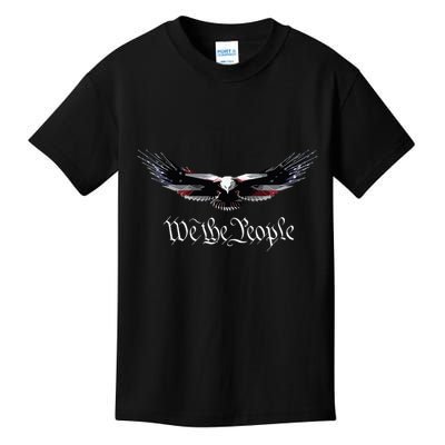 American Patriot Freedom Eagle Usa Flag Kids T-Shirt