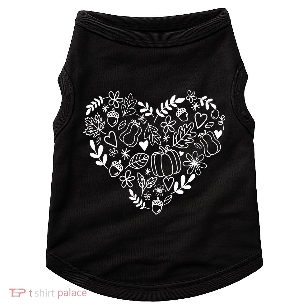 Autumn Pumpkin Fall Lover Heart Gift Doggie Tank