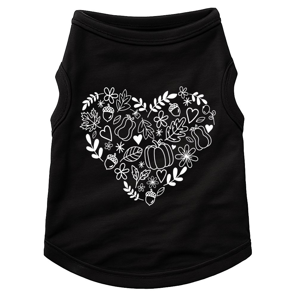 Autumn Pumpkin Fall Lover Heart Gift Doggie Tank