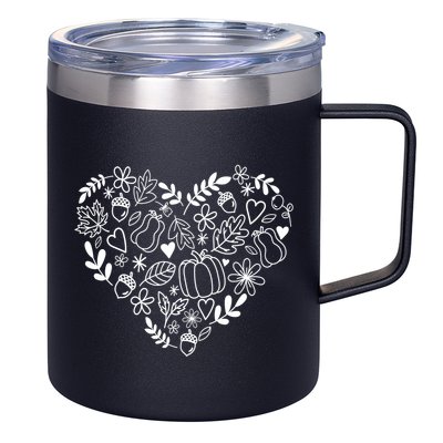 Autumn Pumpkin Fall Lover Heart Gift 12oz Stainless Steel Coffee Mug