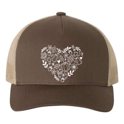 Autumn Pumpkin Fall Lover Heart Gift Yupoong Adult 5-Panel Trucker Hat
