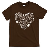 Autumn Pumpkin Fall Lover Heart Gift T-Shirt