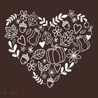 Autumn Pumpkin Fall Lover Heart Gift T-Shirt