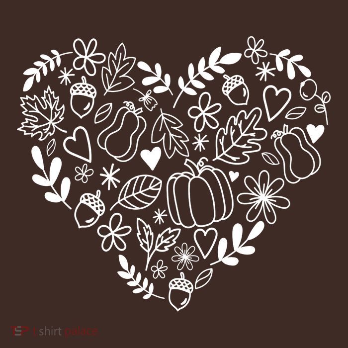 Autumn Pumpkin Fall Lover Heart Gift T-Shirt