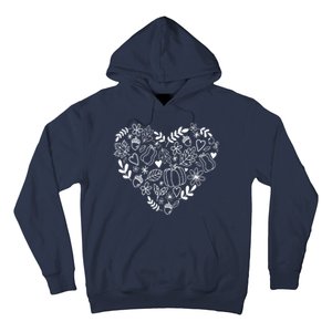 Autumn Pumpkin Fall Lover Heart Gift Hoodie