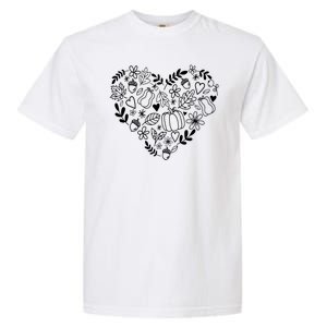 Autumn Pumpkin Fall Lover Heart Gift Garment-Dyed Heavyweight T-Shirt