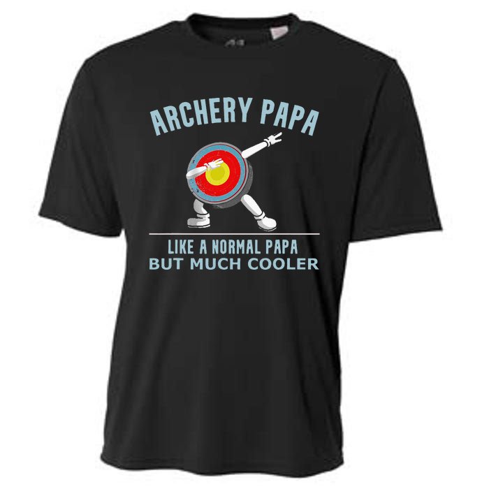 Archery Papa Funny Gift Idea For Archers Compound Bow Cooling Performance Crew T-Shirt