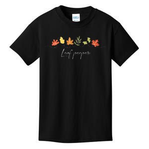 Autumn Peeping Fall Foliage Leaf Peeper Thanksgiving Kids T-Shirt