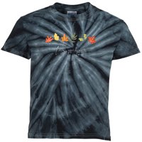 Autumn Peeping Fall Foliage Leaf Peeper Thanksgiving Kids Tie-Dye T-Shirt