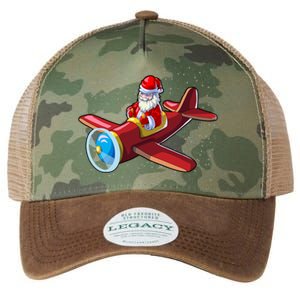 Airplane Pilot Funny Christmas Holidays Plane Santa Claus Cool Gift Legacy Tie Dye Trucker Hat