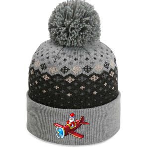 Airplane Pilot Funny Christmas Holidays Plane Santa Claus Cool Gift The Baniff Cuffed Pom Beanie