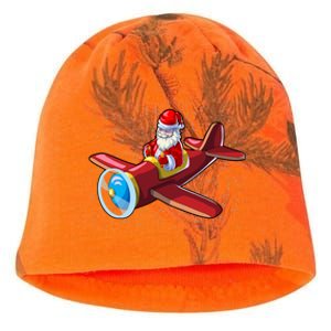 Airplane Pilot Funny Christmas Holidays Plane Santa Claus Cool Gift Kati - Camo Knit Beanie