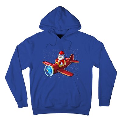 Airplane Pilot Funny Christmas Holidays Plane Santa Claus Cool Gift Hoodie