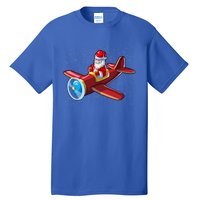 Airplane Pilot Funny Christmas Holidays Plane Santa Claus Cool Gift Tall T-Shirt