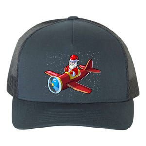 Airplane Pilot Funny Christmas Holidays Plane Santa Claus Cool Gift Yupoong Adult 5-Panel Trucker Hat