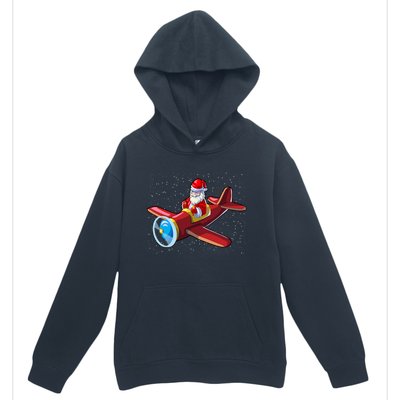 Airplane Pilot Funny Christmas Holidays Plane Santa Claus Cool Gift Urban Pullover Hoodie