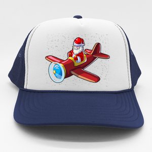 Airplane Pilot Funny Christmas Holidays Plane Santa Claus Cool Gift Trucker Hat