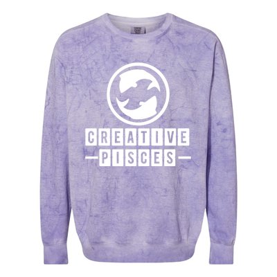 Astrology Pisces Funny Creative Pisces Gift Colorblast Crewneck Sweatshirt