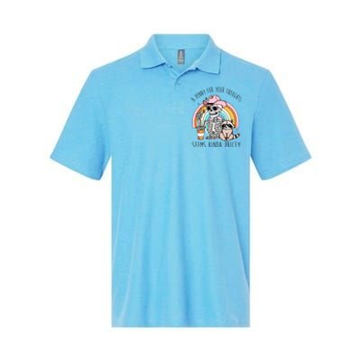 A Penny For Your Thoughts Seems Kinda Pricey Funny Raccoon Softstyle Adult Sport Polo