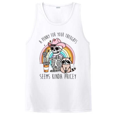 A Penny For Your Thoughts Seems Kinda Pricey Funny Raccoon PosiCharge Competitor Tank