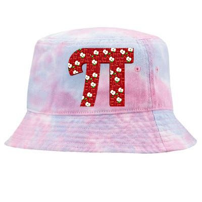 Apple Pie Funny Brainy Pi Day Mathematics Geeky Fruit Pun Gift Tie-Dyed Bucket Hat