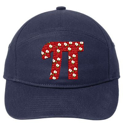 Apple Pie Funny Brainy Pi Day Mathematics Geeky Fruit Pun Gift 7-Panel Snapback Hat