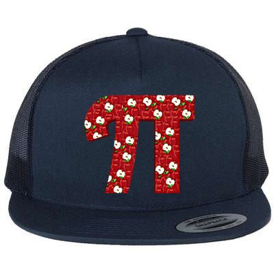 Apple Pie Funny Brainy Pi Day Mathematics Geeky Fruit Pun Gift Flat Bill Trucker Hat