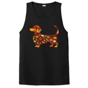 Autumn Pumpkin Fall Dachshund Thanksgiving Gift PosiCharge Competitor Tank