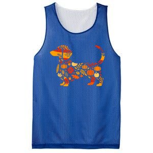 Autumn Pumpkin Fall Dachshund Thanksgiving Gift Mesh Reversible Basketball Jersey Tank