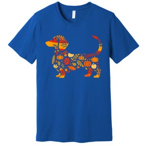 Autumn Pumpkin Fall Dachshund Thanksgiving Gift Premium T-Shirt