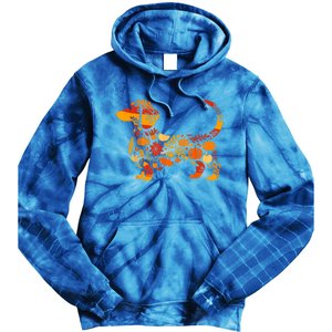 Autumn Pumpkin Fall Dachshund Thanksgiving Gift Tie Dye Hoodie