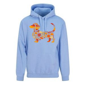 Autumn Pumpkin Fall Dachshund Thanksgiving Gift Unisex Surf Hoodie